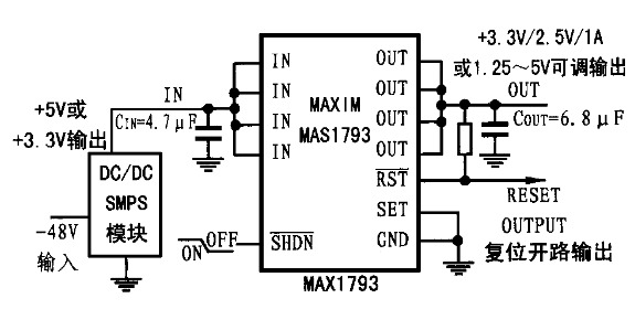 采用線(xiàn)信調(diào)節(jié)器的低壓輸出電路